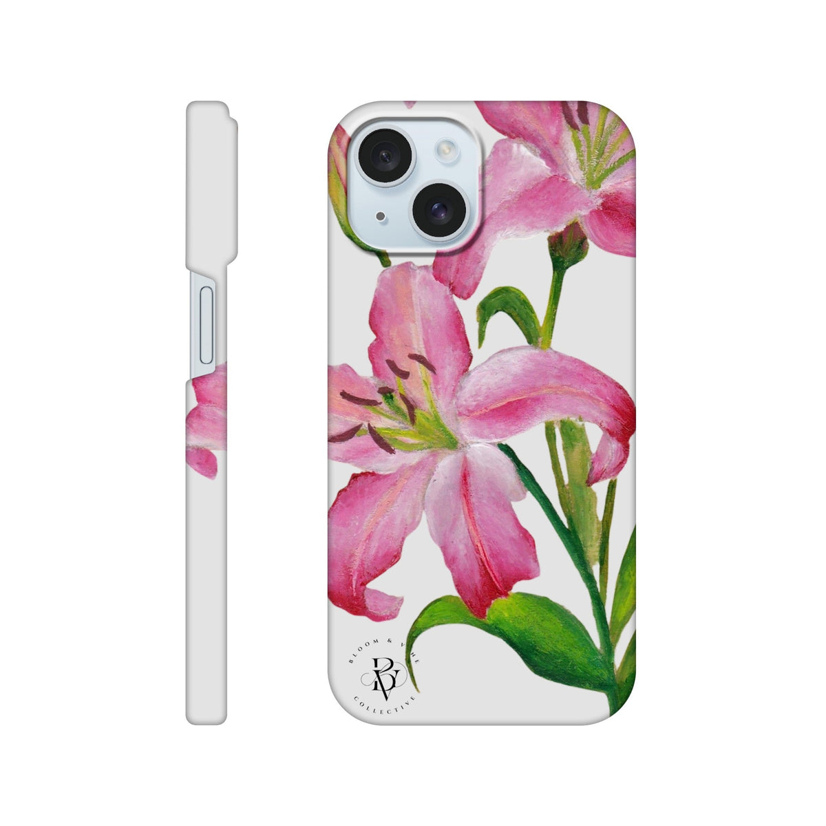 Lilly floral Slim phone case by Ullah Arts
