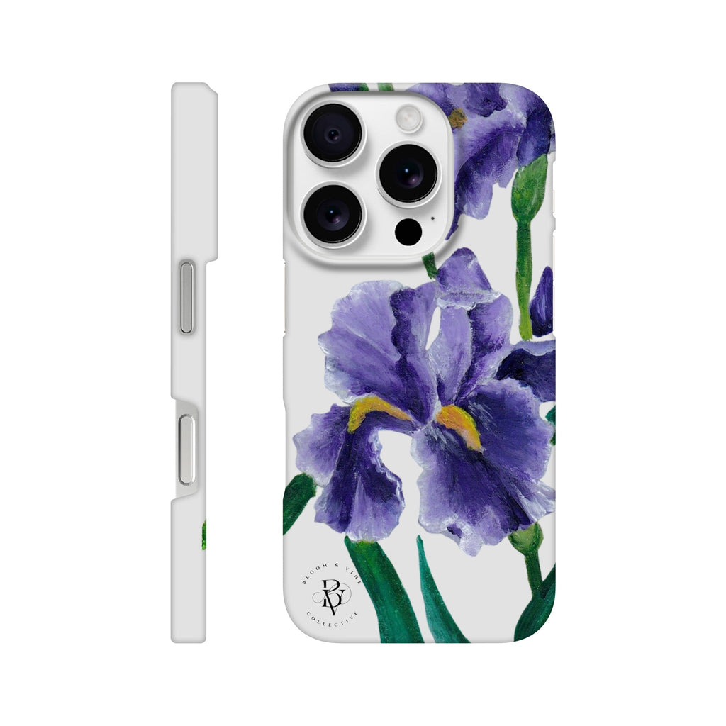 Iris floral Slim phone case by Ullah Arts