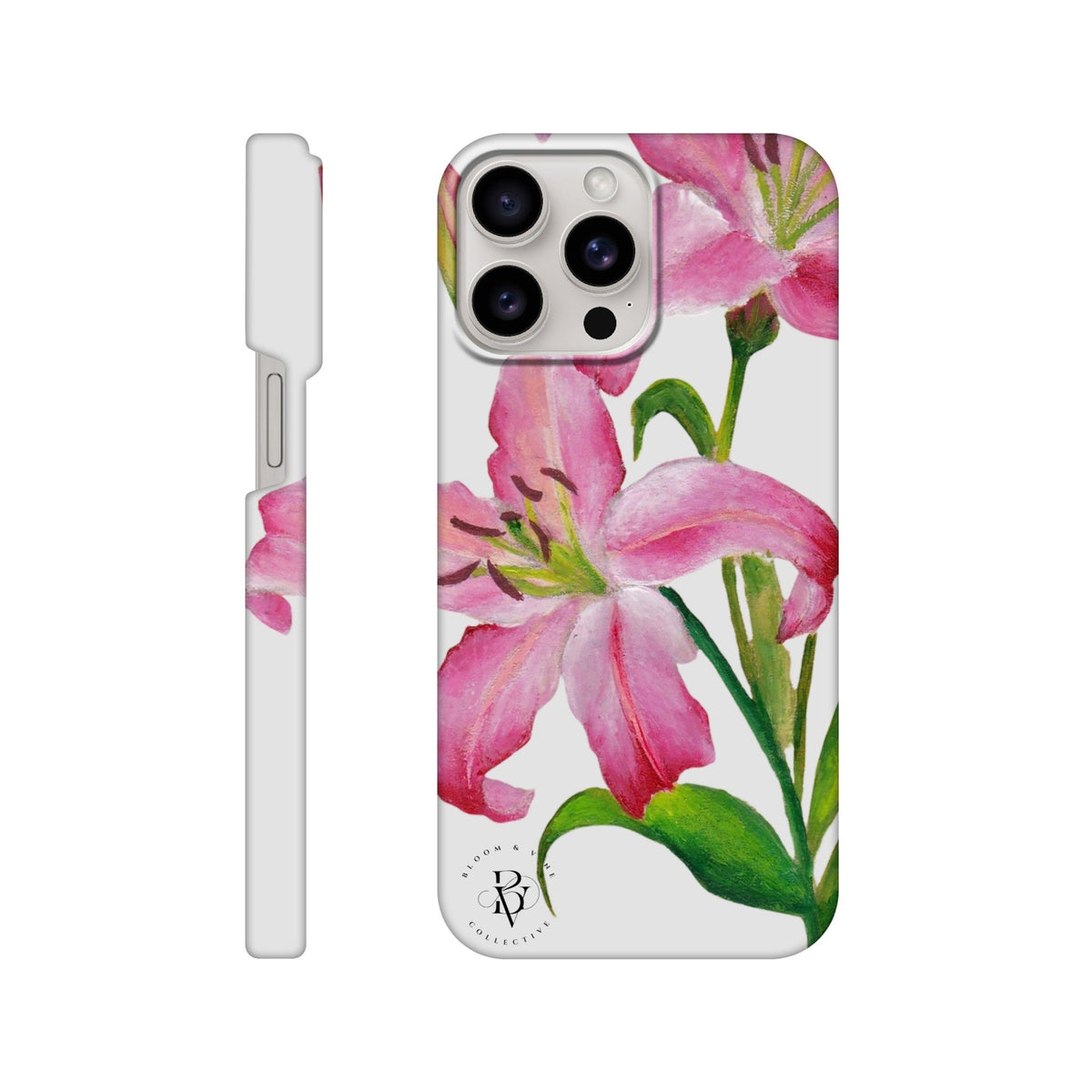 Lilly floral Slim phone case by Ullah Arts