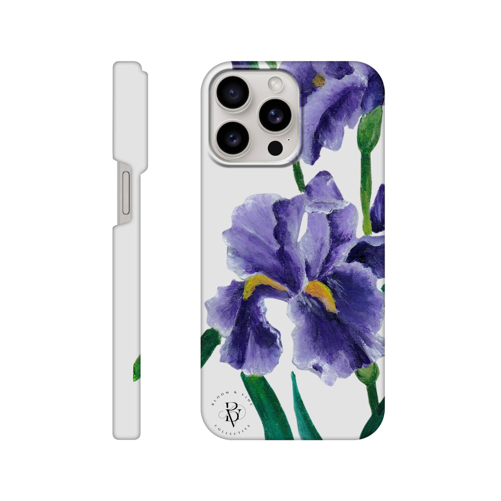 Iris floral Slim phone case by Ullah Arts