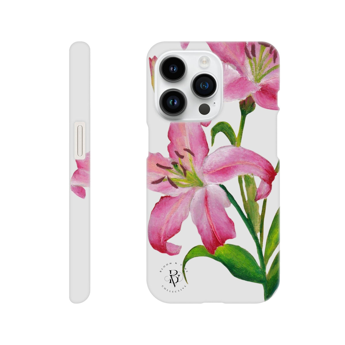Lilly floral Slim phone case by Ullah Arts