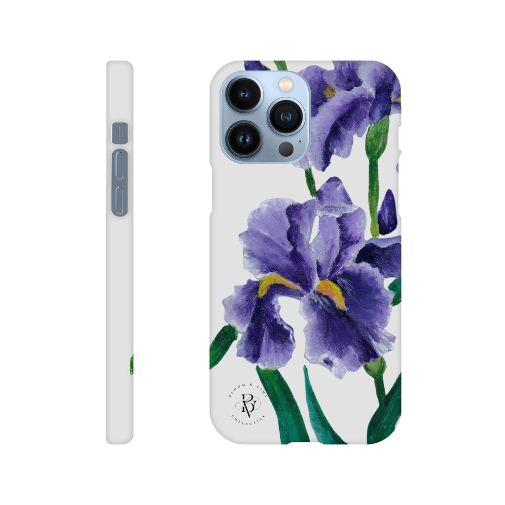 Iris floral Slim phone case by Ullah Arts