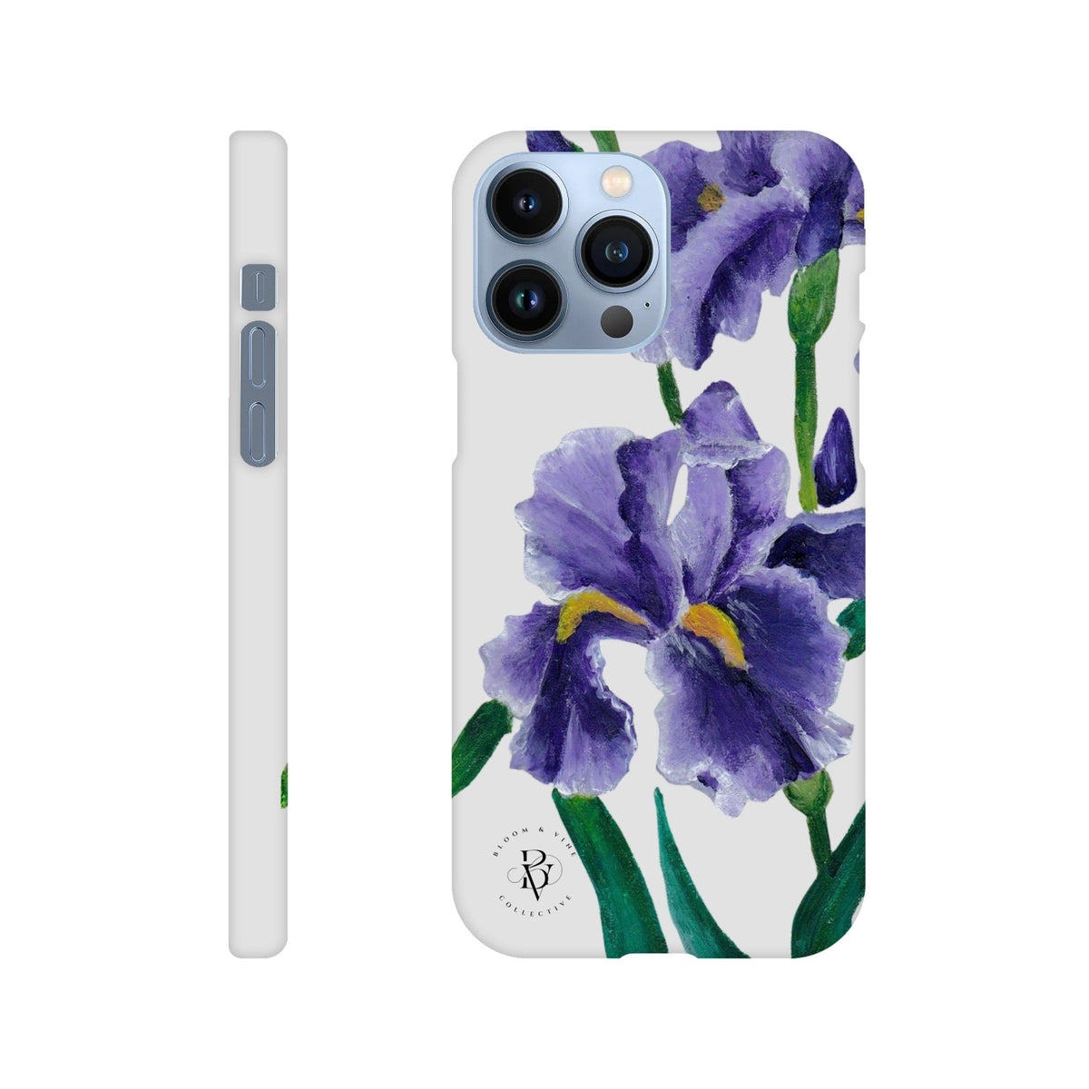 Iris floral Slim phone case by Ullah Arts