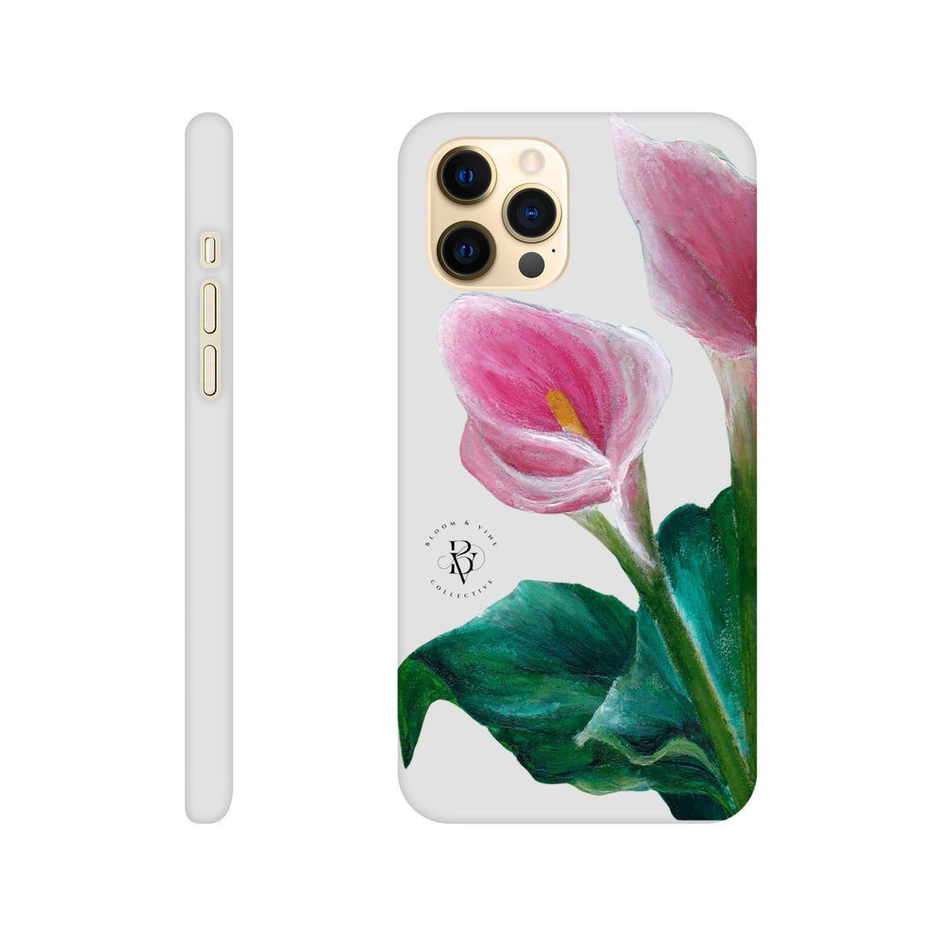 Cala Lilly floral Slim phone case by Ullah Arts