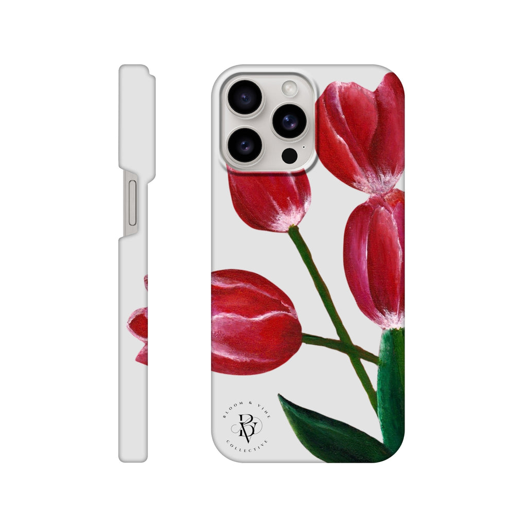 Tulip floral Slim phone case by Ullah Arts