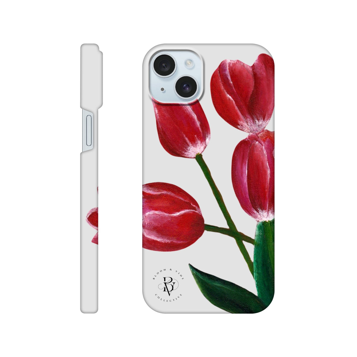 Tulip floral Slim phone case by Ullah Arts