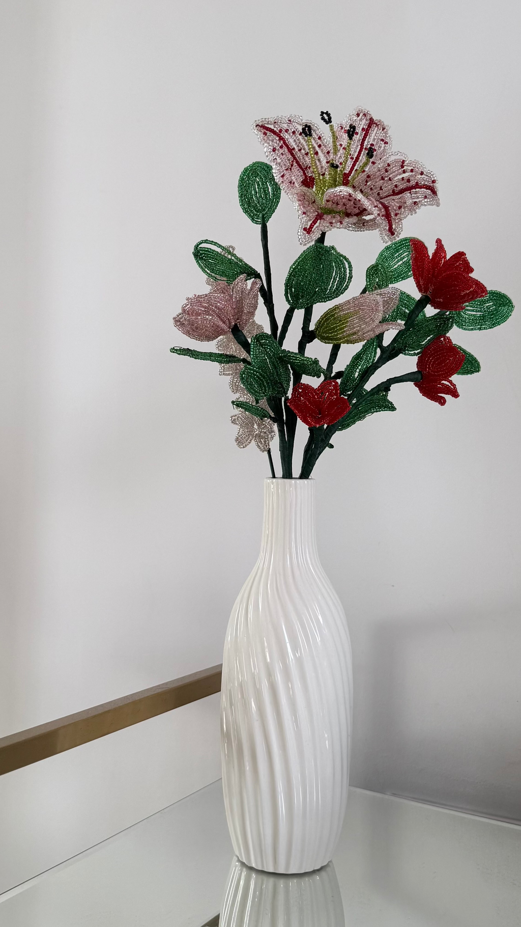 Everlasting Bloom | Beaded Roses & Stargazer Lily