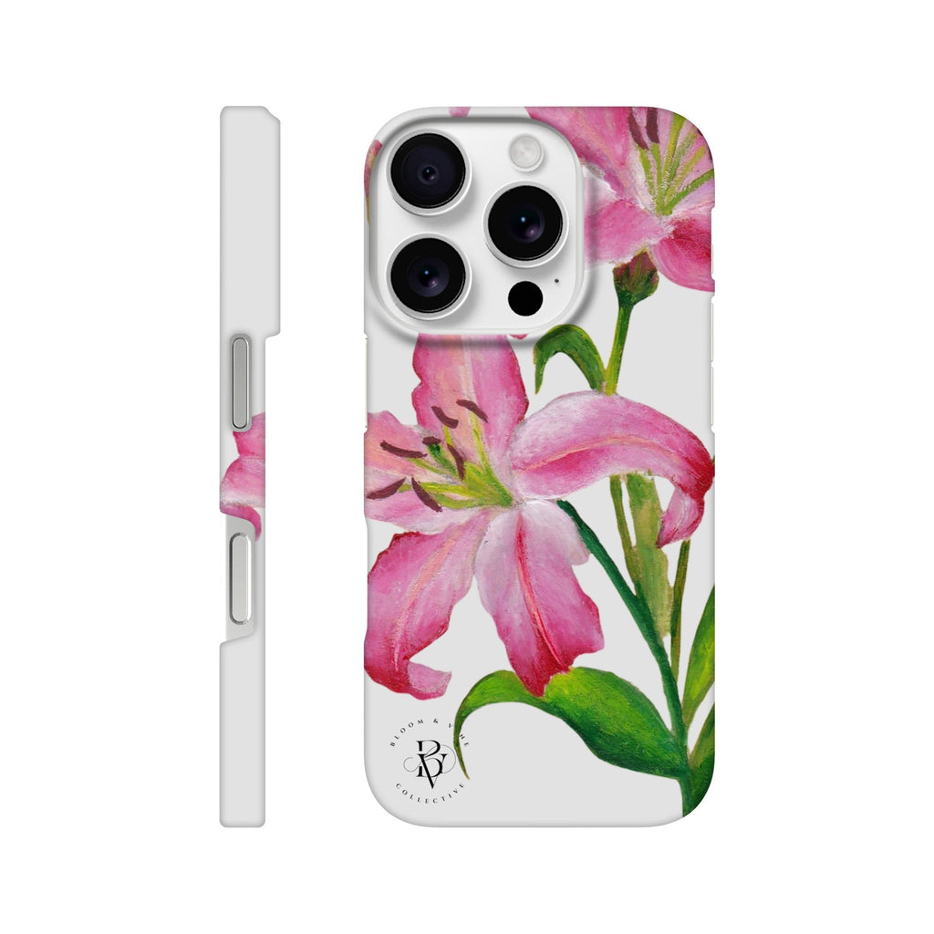 Lilly floral Slim phone case by Ullah Arts