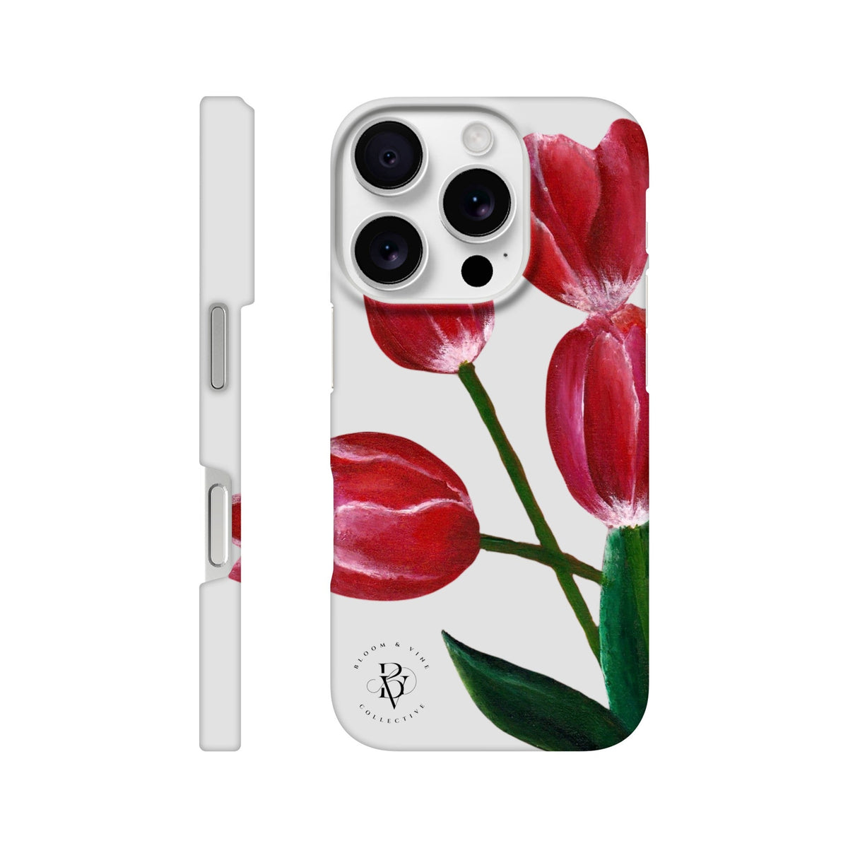 Tulip floral Slim phone case by Ullah Arts