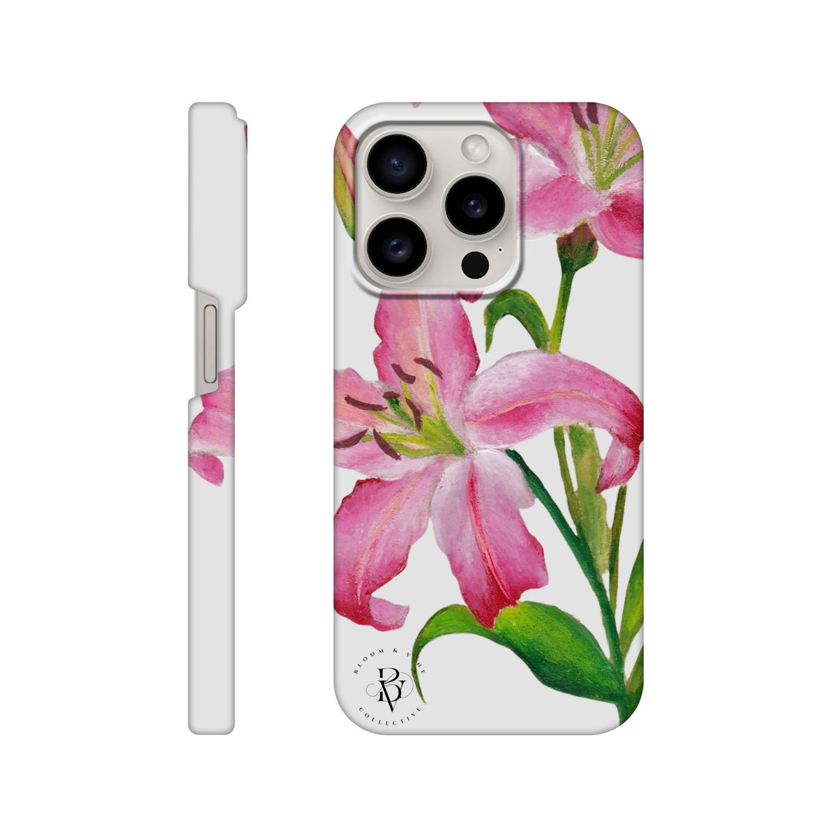 Lilly floral Slim phone case by Ullah Arts