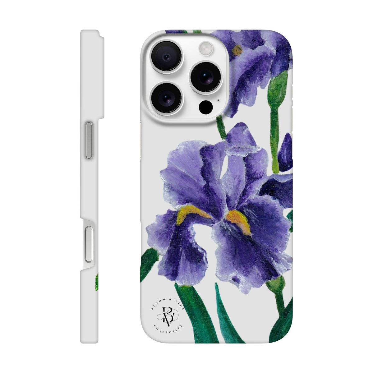 Iris floral Slim phone case by Ullah Arts
