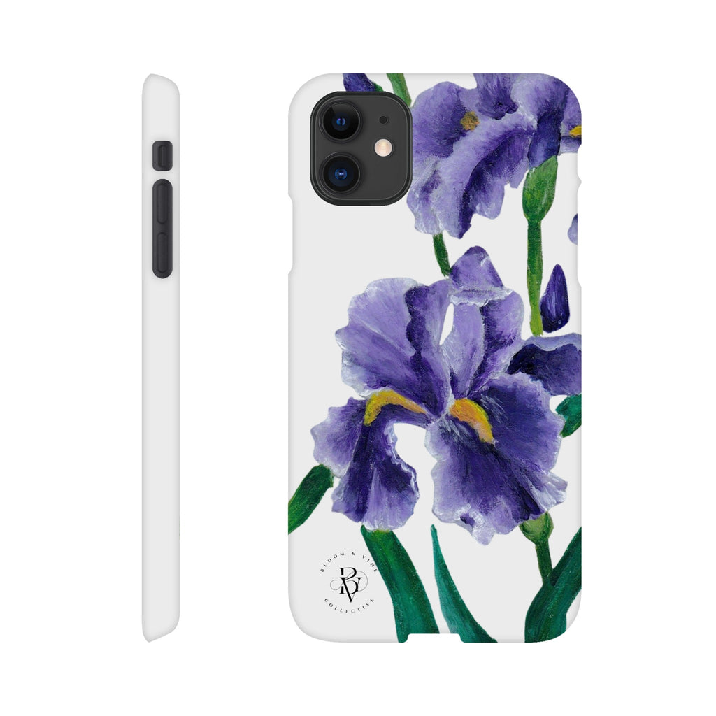 Iris floral Slim phone case by Ullah Arts