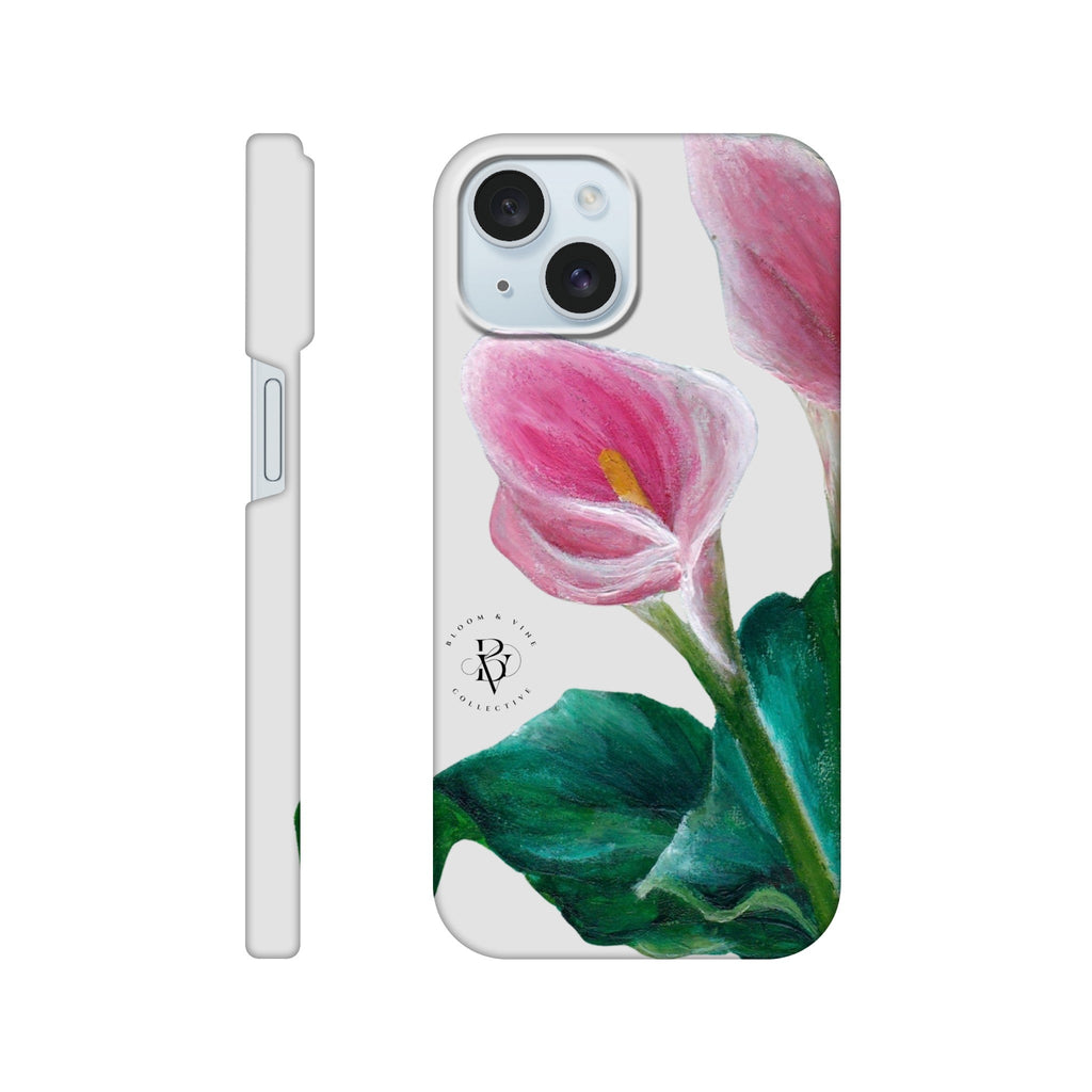 Cala Lilly floral Slim phone case by Ullah Arts