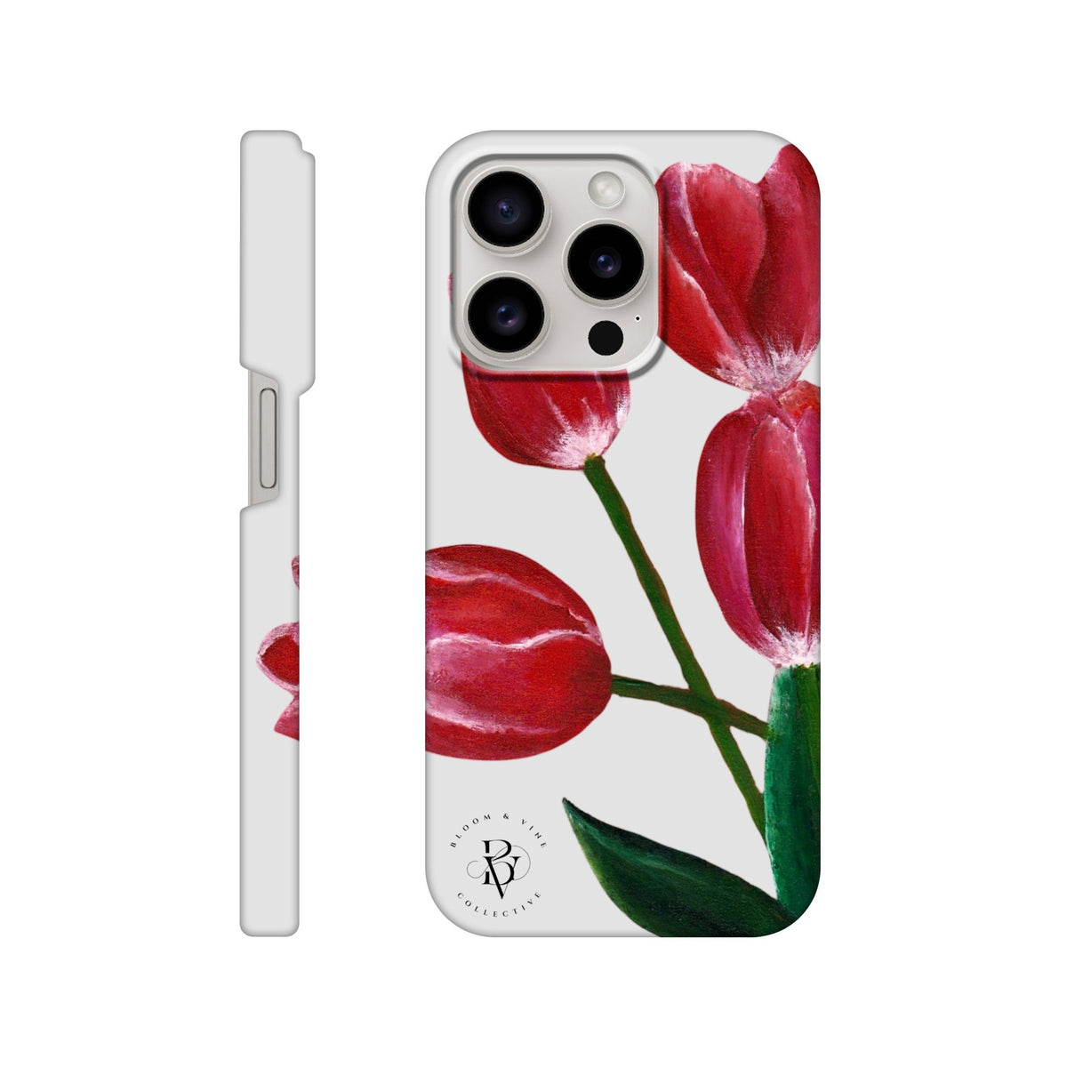 Tulip floral Slim phone case by Ullah Arts