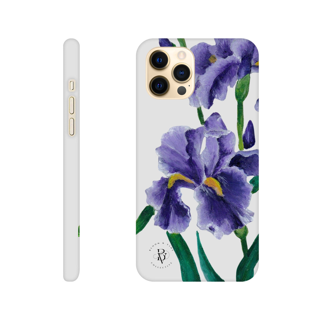 Iris floral Slim phone case by Ullah Arts
