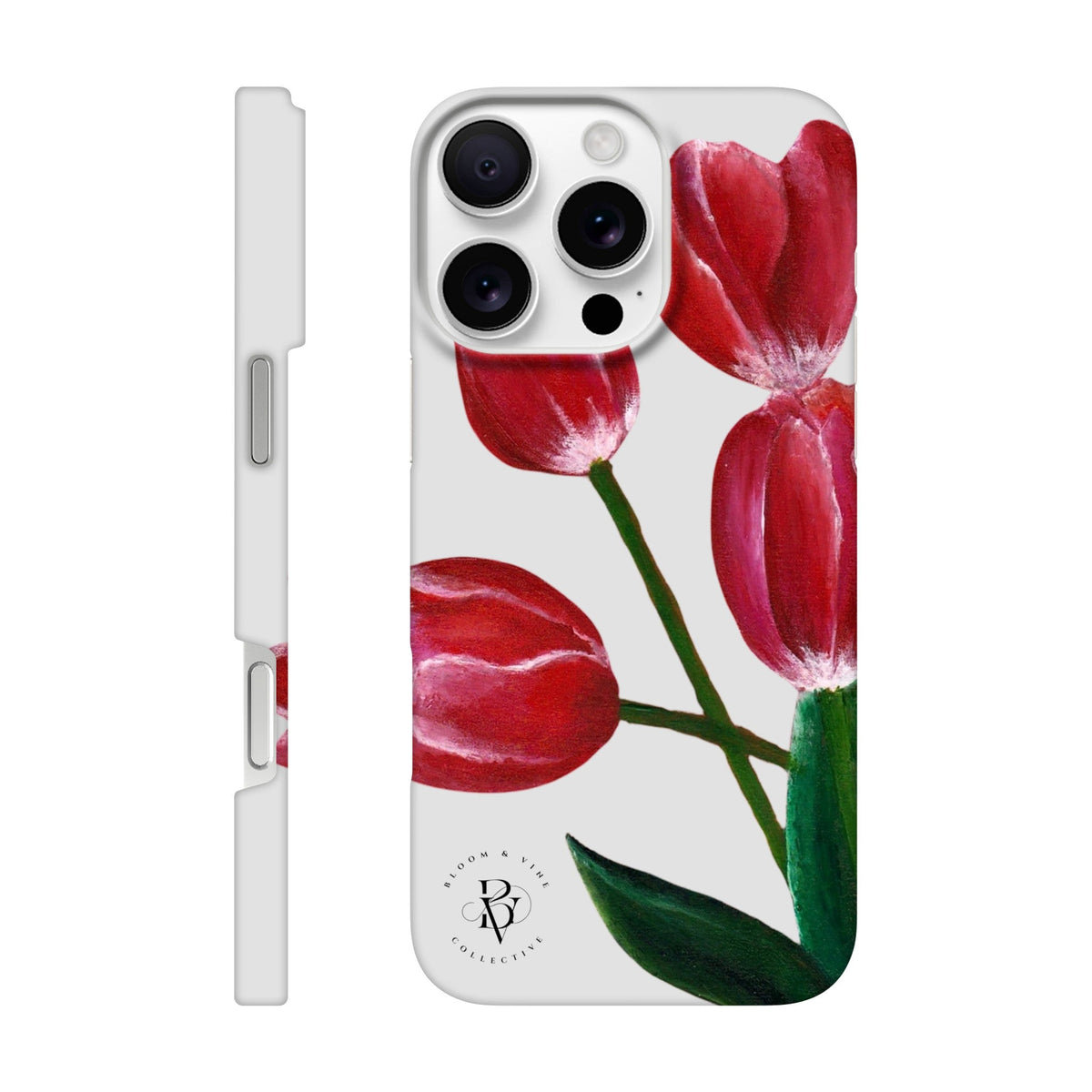Tulip floral Slim phone case by Ullah Arts