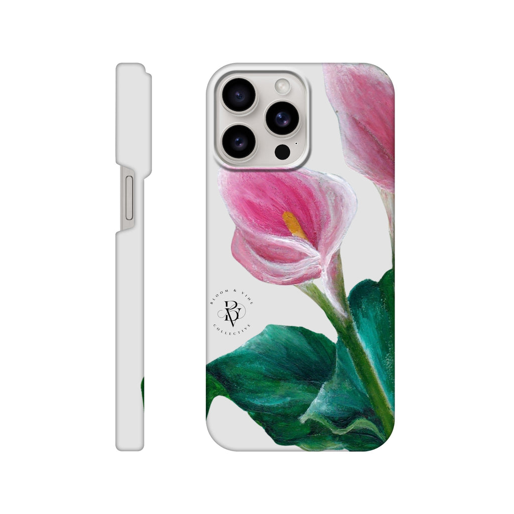 Cala Lilly floral Slim phone case by Ullah Arts