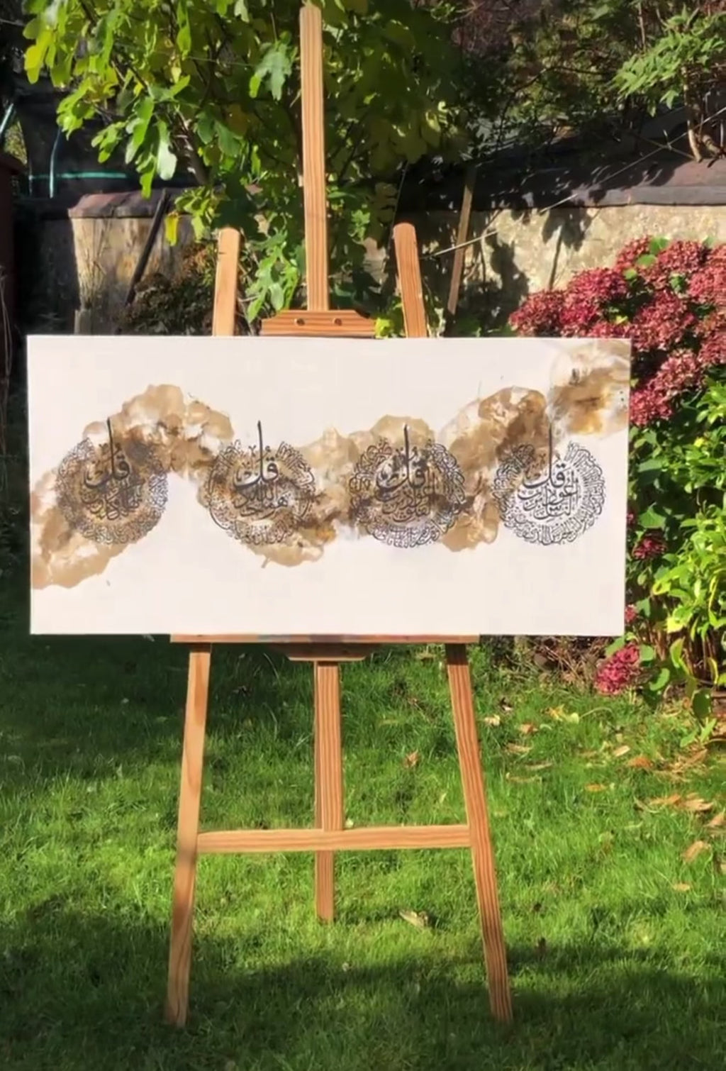 4 Quls Custom Canvas with Acrylic Pour