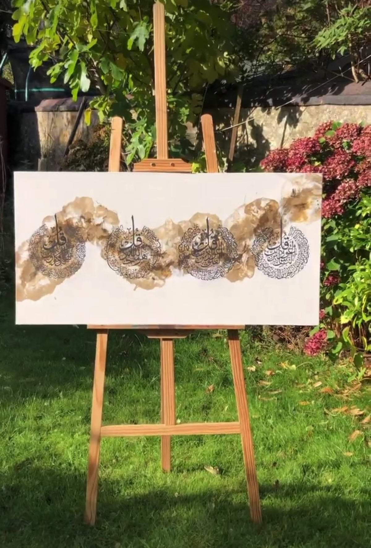 4 Quls Custom Canvas with Acrylic Pour
